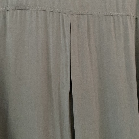 Chico’s Size 3 Long Utility Shirt Pocket Sage Green Button Down Blouse Chicos XL - Picture 6 of 9